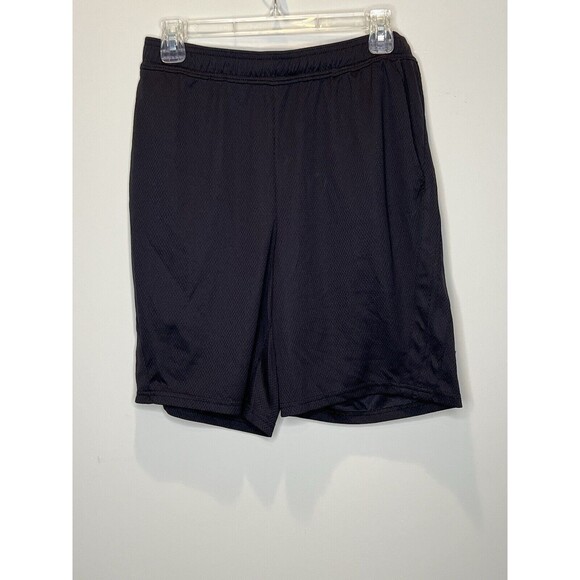 All In Motion Shorts Boys Medium Black Polyester Athletic Basketball Logo - Picture 1 of 12